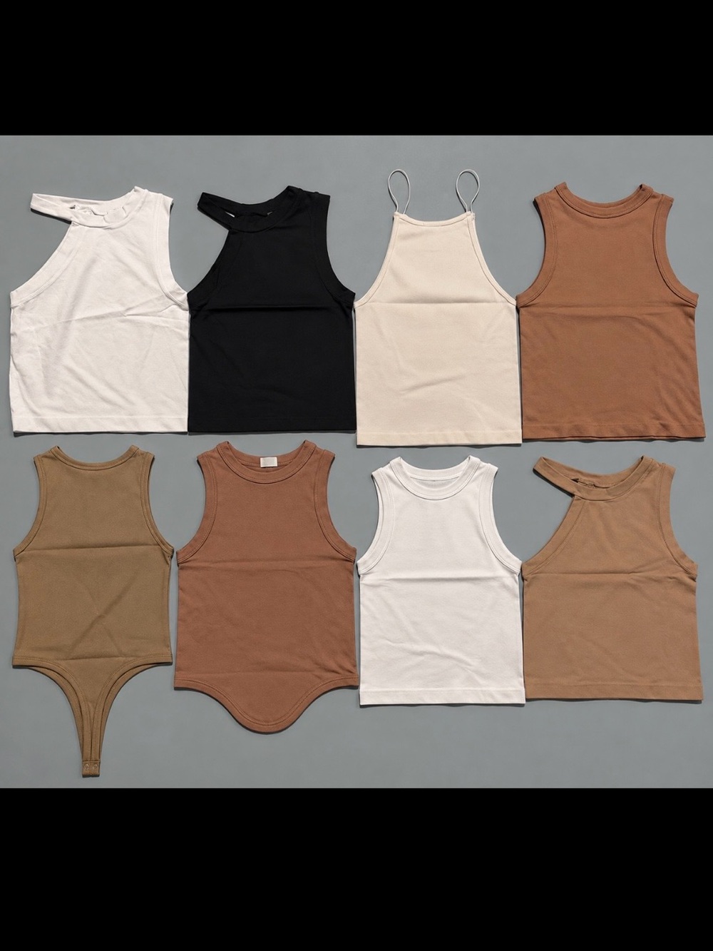 Dynamic- Lot of 8 Women’s Stretch Tank Tops & Bodysuits One Size Assorted Colors